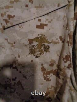 USMC MARPAT DESERT TAN Combat SHIRT PANT SET MCCUU LARGE REGULAR NWT