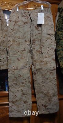 USMC MARPAT DESERT TAN Combat SHIRT PANT SET MCCUU LARGE REGULAR NWT
