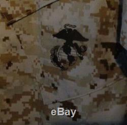 USMC MARPAT DESERT TAN Combat SHIRT PANT SET MCCUU X LARGE LONG ISSUED XLL