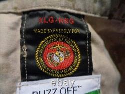 USMC MARPAT DESERT Uniform SET Combat Shirt Pant X LARGE REGULAR NWT