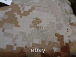 USMC MARPAT DESERT Uniform SET Combat Shirt Pant X LARGE REGULAR NWT