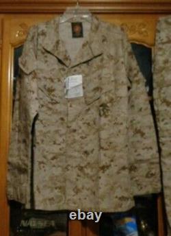 USMC MARPAT Uniform DESERT Combat Shirt Pant X LARGE REGULAR XLR NEW WITH TAG