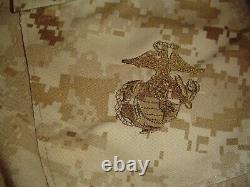 USMC MARPAT Uniform DESERT Combat Shirt Pant X LARGE REGULAR XLR USED