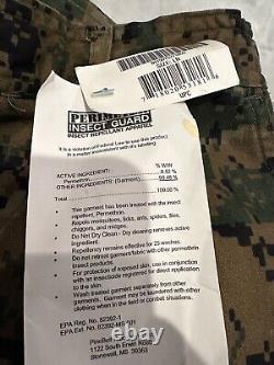 USMC MARPAT Uniform WOODLAND COMBAT SET Shirt Med Long Pant LARGE REGULAR NWT