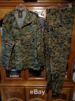 USMC MARPAT Uniform WOODLAND Combat Shirt & Pants X LARGE Regular XLR MCCUU NWOT
