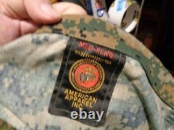 USMC MARPAT Uniform WOODLAND Combat Shirt & Pants in size MEDIUM X LONG MXL