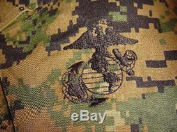 USMC MARPAT Uniform WOODLAND Combat Shirt & Pants size X LARGE Regular XLR USED