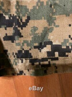 USMC MARPAT Uniform WOODLAND Marpat 2 Shirt 1 Frog Pant LARGE LONG LL ISSUED
