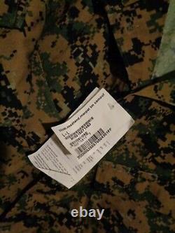 USMC MARPAT Uniform WOODLAND SET Combat Shirt Pant LARGE LONG LL NEW WITH TAG