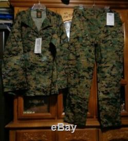USMC MARPAT Uniform WOODLAND SET Combat Shirt Pant LARGE REGULAR NEW WITH TAG LR