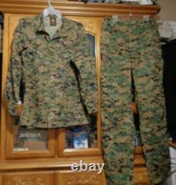 USMC MARPAT Uniform WOODLAND SET Combat Shirt Pant LARGE X LONG L XL ISSUED