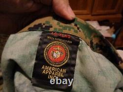 USMC MARPAT Uniform WOODLAND SET Combat Shirt Pant LARGE X LONG LXL NEW WITH TAG