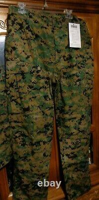 USMC MARPAT Uniform WOODLAND SET Combat Shirt Pant MEDIUM REGULAR NEW WITH TAG