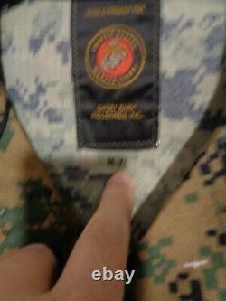 USMC MARPAT Uniform WOODLAND SET Combat Shirt Pant MEDIUM X LONG NEW WITH TAG