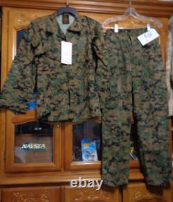 USMC MARPAT Uniform WOODLAND SET Combat Shirt Pant SMALL SHORT NEW With TAG