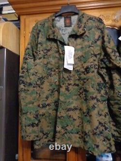 USMC MARPAT Uniform WOODLAND SET Combat Shirt Pant X LARGE LONG NEW WITH TAG