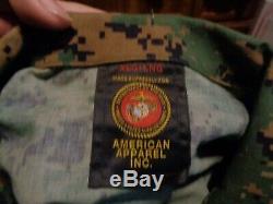 USMC MARPAT Uniform WOODLAND SET Combat Shirt Pant X LARGE LONG NEW With OUT TAG
