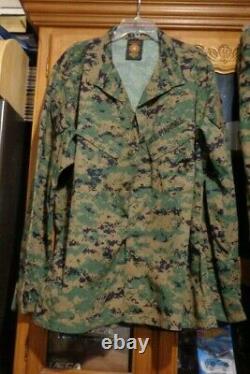USMC MARPAT Uniform WOODLAND SET Combat Shirt Pant X LARGE LONG XL L ISSUED