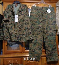 USMC MARPAT Uniform WOODLAND SET Combat Shirt Pant X LARGE REGULAR NEW WITH TAG