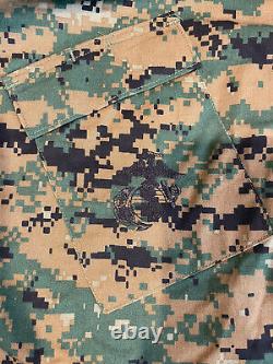 USMC MARPAT Uniform WOODLAND SET Shirt and Pant Med-Reg. New without tags