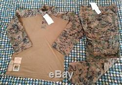 USMC MARPAT Uniform Woodland Combat FROG Shirt & Pants Small Reg NEW
