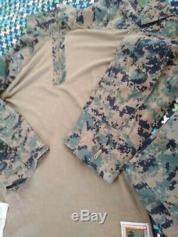 USMC MARPAT Uniform Woodland Combat FROG (Shirt XL R) & (Pants XL L)