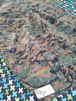 USMC MARPAT Uniform Woodland Combat FROG (Shirt XL R) & (Pants XL L)