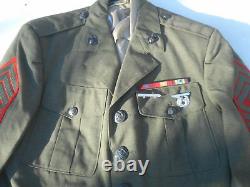 USMC SGT MAJ Tunic Pants And Shirt Set Size 40 Reg Dated 1970