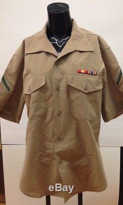 USMC Us Marine Corps Uniform Rank PFC Hat/Jackets/Shirts/Pants/Belts