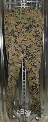 USMC Woodland MARPAT FROG Shirt &Pants Combat Marine Uniform Small