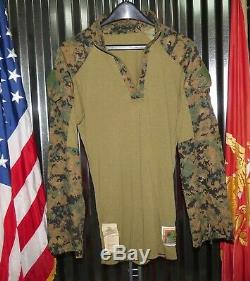 USMC Woodland MARPAT FROG Shirt & Pants Marine Combat Uniform Small Set