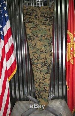 USMC Woodland MARPAT FROG Shirt & Pants Marine Combat Uniform Small Set