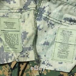 USMC Woodland MARPAT Medium Regular Uniform Pants Trousers Blouse Shirt NWOT