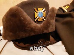 Ukrainian Army Winter Ceremonial Warm Coat / Fur Hat / Shirt / Tie / Pants 50-4