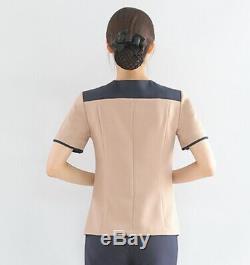 Uniform Set Shirt Pants Skirt V Neck Zipper up PT OT Social Rehab Scrubs Nurse