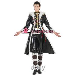 Unisex Anime Cosplay Costume Long Coat Shirt and Pants Outfit with Leg Covers