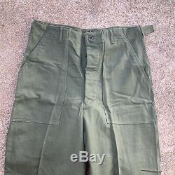 VIETNAM ERA NEW Vtg 1961 Sateen Olive Green OG107 Shirt & Trousers Pants MEDIUM