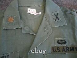 VIETNAM US ARMY SATEEN OG107 SHIRT(15-1/2x35) PANTS(36x35)Type1 CALIFORNIA GIRLS