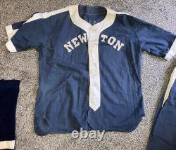 VINTAGE 1930's -1940s MOBIL GAS NEWTON BASEBALL UNIFORM SHIRT PANTS SOCKS Adult