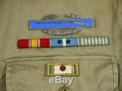 VINTAGE 50s KOREAN WAR MILITARY UNIFORM SHIRT PANTS DOG TAGS PIN PATCH 25th ARMY
