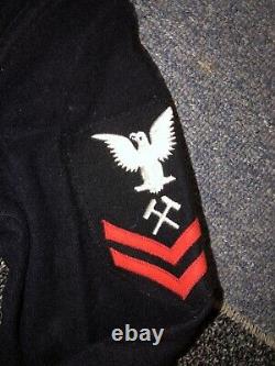 VTG Auth. WWII US NAVY UNIFORM CRACKER JACK Wool. Shirt, Pants