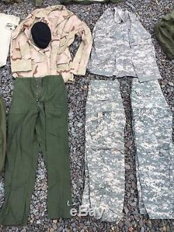 VTG/Modern U. S. Military Army Mix Lot Uniform Battle Dress Utility Shirts Pants