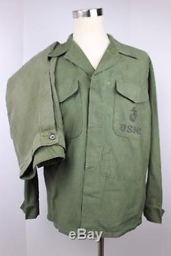 VTG P1958 USMC Gomer Pyle Uniform Shirt Jacket Pants 42 Early Vietnam 34 x 28