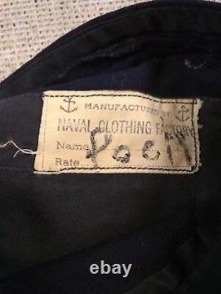 VTG U. S. NAVY UNIFORM CRACKER JACK/DRESS BLUES Shirt, Pants & Cap