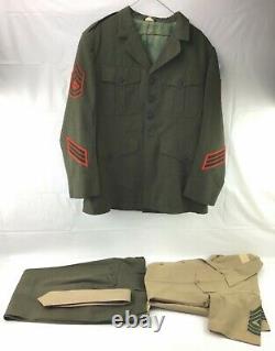VTG US Marine Uniform With Pants, Tie & Shirt Great Northern U. S. M. C Serial 675