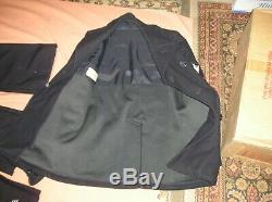 VTG. US Navy Man's Wool pants-Shirts-jumper-coat-tie Blue military Uniform 7pcs