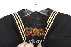 VTG USN US Navy Cracker Jack Uniform Shirt & Pants Custom Embroidered Size Small