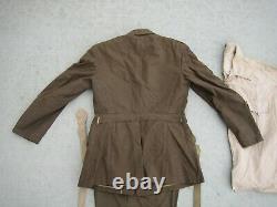 VTG WW2 Army Uniform pants 31 jacket 38R belt tie shirt large