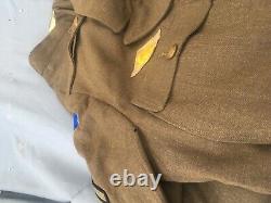VTG WW2 Army Uniform pants 31 jacket 38R belt tie shirt large