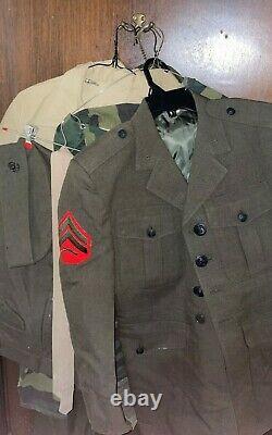 Vietnam Era Marine Uniform Corporal (1969-72) Jacket Pants Hat Coat Patch Shirts